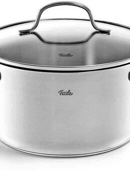 Fissler Kochtopf San Francisco, Edelstahl 18/10 (2-tlg), die Höhe des Topfes ist inkl. Deckel angegeben