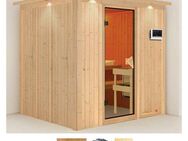 Karibu Sauna Sodin, BxTxH: 210 x 184 x 202 cm, 68 mm, (Set) 9 KW-Bio-Ofen mit externer Steuerung