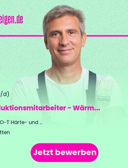 Produktionsmitarbeiter (m/w/d) - Wärmebehandlung - Witten