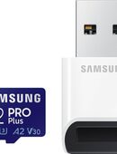 MicroSD Speicherkartenleser USB 3.0 Typ A, MicroSDXC Samsung PROPlus 512GB, A2, V30, UHS 3, mit einer Datenübertragung von bis zu 160MB/s Lese- und 130MB/s Schreibgeschwindigkeit in 90763