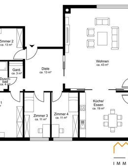 Exklusive 5-Zimmer-Wohnung mit drei Balkonen in begehrter Lage von Othmarschen - Hamburg