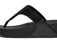 Fitflop LULU SHIMMERLUX TOE-POST SANDALS Zehentrenner, Keilabsatz, Sommerschuh, Schlappen in schimmernder Optik