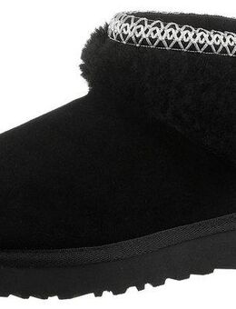 UGG CLASSIC ULTRA MINI MAXI CURLY Schlupfboots, Winterstiefel, Snowboots mit Ethno-Textilband am Schaftrand