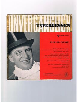 Unvergänglich Unvergessen-Folge 21-Richard Tauber-Vinyl-SL-EP,Odeon,1957 - Linnich