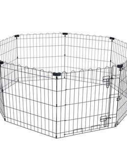 TIAKI Welpenfreilauf aus Metall - Größe S: 8 Paneele à B 61 x H 64 cm