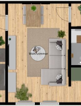 Renovierte, helle 2-Raum-Wohnung mit großzügigem Schnitt im Erdgeschoss - Döbeln