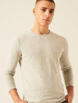 Garcia Rundhalspullover in melierter Optik