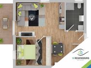 Neu! 2-Zi-Erdgeschoßwohnung mit Küche und Gartenanteil - Schwandorf
