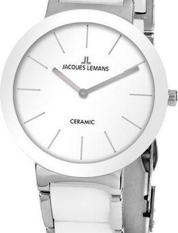 Jacques Lemans Keramikuhr Monaco 42-7B, Quarzuhr, Armbanduhr, Damenuhr, gehärtetes Crystexglas