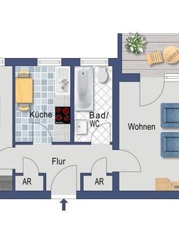 Kapitalanlage in gepflegter Wohnanlage am 'Grünen Gürtel' - Berlin