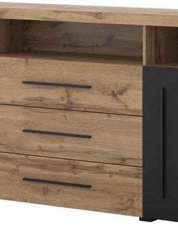 INOSIGN Sideboard Roger,Breite 182cm, stilvolle Schrank, 2 Holztüren 3 Schubladen, Kommode mit viel Stauraum, Einlegeböden verstellbar