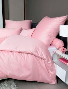 Janine Bettwäsche Colors 31001, Mako-Satin, 3 teilig, feinfädige uni Bettwäsche für alle Jahreszeiten, Markenreißverschluss