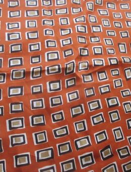 NEU * Edel * Karo * Geometrie * Klassik * Original VINTAGE * Seiden * Niki * Nicky * Tuch * Scarf "ROMANO" schokoladen- braun * matt- gold * terra- cotta * - Riedlingen
