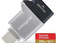 OTG USB 3.0 Typ C, Speicherkartenleser integral, SanDisk Extreme MicroSDXC 256GB mit einer Datenübertragung von bis zu 200MB/s, inklusive SD-Adapter - Fürth