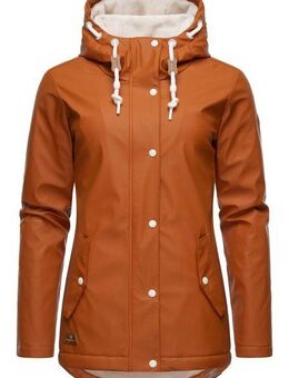 Ragwear Regenjacke Marge warm gefütterter Damen Winter Regenmantel