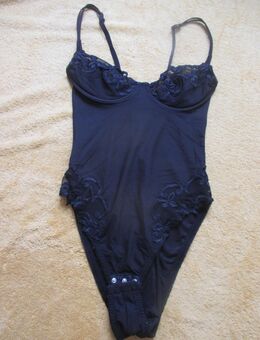 NEU * Edel * Blumen * Blüten * Lace- Spitze * Bügel * Spaghetti- Träger * Body * Einteiler "Malizia by La Perla" Gr. 34- 36/ XS- S * 75B schwarz * black * Gothic * - Riedlingen