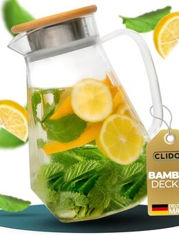 Clidor Glaskaraffe Teekanne 1,5 Liter eckig - Birkenfeld (Baden-Württemberg)