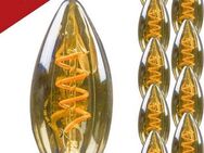 BLULAXA LED-Filament Vintage, E14, 10 St., Extra-Warmweiß, 10er-Set, Goldglas, superwarmweis