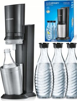 Sodastream 2.0 Wassersprudler »Crystal«, 3x 0,6 l Glaskaraffe, Aluminiumzylinder für 60 l - Wuppertal