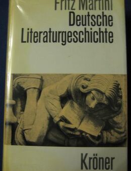 „Deutsche Literaturgeschichte“ von Fritz Martini, 709 Seiten, 16. Auflage, Alfred Kröner Verlag Stuttgart, stammt aus 1972, ISBN: 3520196166, zum Schutz beim Gebrauch schon eingebunden, sehr guter Zustand, 7,- € - Unterleinleiter
