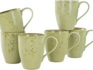 CreaTable Becher Kaffeebecher NATURE COLLECTION, Steinzeug, Tassen Set, 6-teilig