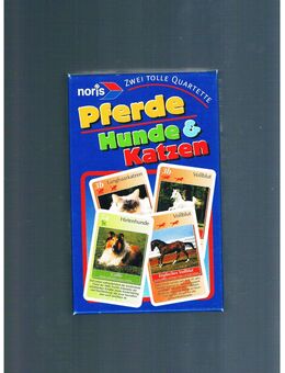 Zwei tolle Quartette-Pferde-Hunde und Katzen-Noris-Spiel - Linnich