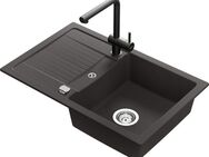Schock Küchenspüle Lima D-100S und Armatur Epos, eckig, 78/50 cm, (Set, 2 St), bestehend aus Spüle und Armatur