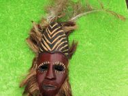 Afrikanische Holzmaske Gesicht / Vintage / Wandbehang / hängende Maske / Afrika - Zeuthen