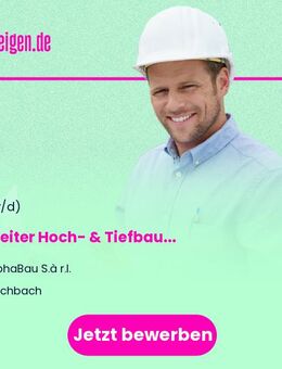 Bauleiter (m/w/d) Hoch- & Tiefbau - Rongellen