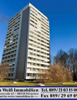 Großzügige 3-Zimmer-Wohnung mit 4 Balkonen, Sauna & Rooftop-Pool am Arabellapark - München