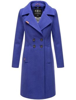 Navahoo Wintermantel Wooly edler Damen Trenchcoat in Wollmantel-Optik