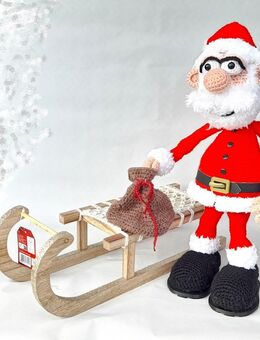 Advent Weihnachten Winter Deko Nikolaus Weihnachtsmann Schlitten LED Laterne - Walchum