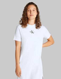 Calvin Klein Jeans Midikleid MONOLOGO LONG RIB TEE DRESS mit Logo