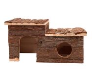 Nagerblockhaus mit Terrasse - L 43 x B 28 x H 22 cm