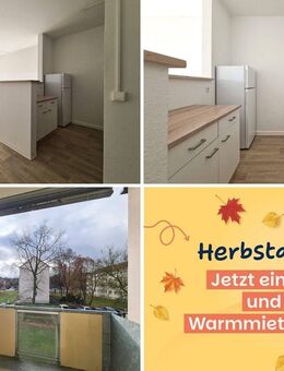 2 Warmmieten frei*: renovierte Balkonwohnung mit Einbauküche im bequemen 2. OG - Freiberg