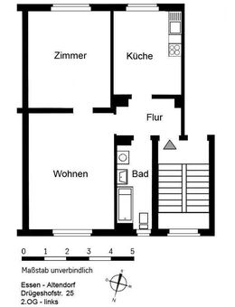 2-Zimmer-Wohnung in Essen Altendorf - Essen