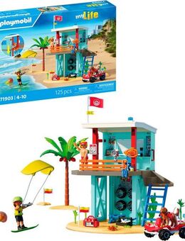 Playmobil® Rettungsturm mit Beach buggy (71903), My Life Konstruktions-Spielset, (125 St), Made in Europe