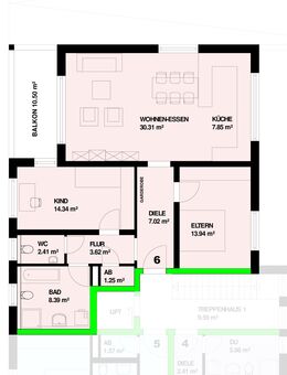 Neubau: 3-Zimmer Obergeschoss mit Balkon in Steinen - Höllstein Nr.6 - VERKAUFT - Steinen (Baden-Württemberg)