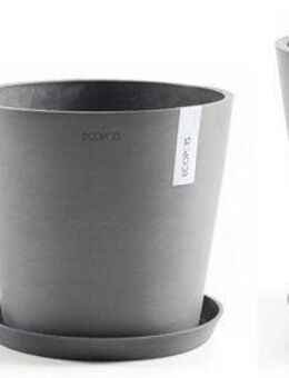ECOPOTS Blumentopf Amsterdam (Set, 3 St), verschiedene Größen mit passendem Untersetzer