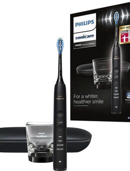 Philips Sonicare Elektrische Zahnbürste DiamondClean 9000 HX9911, Aufsteckbürsten: 1 St., mit Schalltechnologie, Ladeglass, USB-Reiseetui