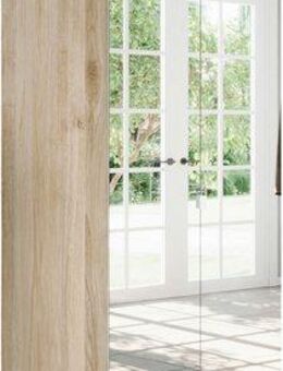 INOSIGN Schuhschrank Hamburg Höhe 195 cm, Hochschrank, 2 Spiegeltüren, dekorativer Rahmen, Schuhregal mit 6 Ebenen, Ablagefach, verstellbare Böden, Metallgriff