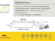 WOLL MADE IN GERMANY Schmorpfanne Diamond Lite, Aluminiumguss (1-tlg), von Hand gegossen, abnehmbarer Griff, Ø 32 cm, Made in Germany