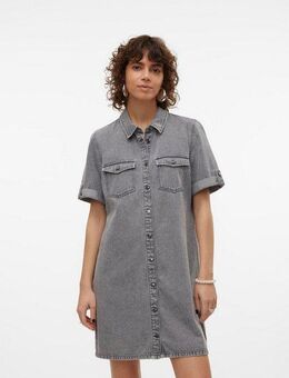 Vero Moda Jeanskleid VMJENNIE SS SHORT DENIM DRESS NOOS
