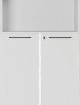 GERMANIA Aktenschrank GW-Agenda, Mehrzweckschrank, abschließbar, optional mit 2 offenen Fächern, Maße 80x197 cm, Made in Germany