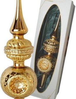 Krebs Glas Lauscha Christbaumspitze Reflexstyle, Weihnachtsdeko, Christbaumschmuck, mundgeblasen