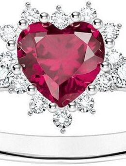 THOMAS SABO Fingerring Romance Herz-Ring, mit Zirkonia (synth), Rubin