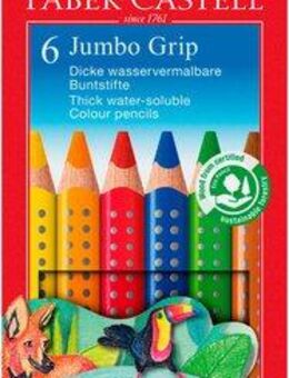 Faber-Castell Buntstift Jumbo Grip 6er-Kartonetui