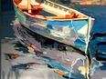 Großes neues BALI-Gemälde (110x130cm), Abstrakte Szene mit ankerndem Boot!!! in 10779