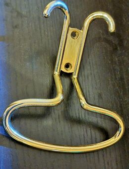 Messing Kleiderhaken, Garderobehaken Haken 3 in 1 120 x 100 mm - Verden (Aller)