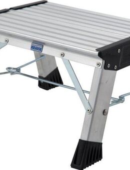KRAUSE Trittleiter Treppy Plusline Alu, Aluminium, 1x1 Stufen, Arbeitshöhe ca. 220 cm